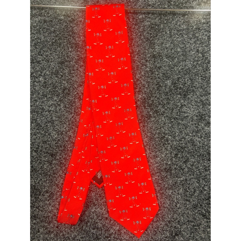 Southern Proper Tie Mens OS Red Polo Mallet Silk Necktie Preppy Gameday Classic